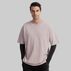 Logo personnalisé T-shirt pour hommes 100% coton lavé à l'acide T-shirt ample de haute qualité à impression personnalisée - Product Image 4