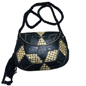 Bolso de mano hecho a mano de mosaico de metal de noche para damas Bolso de mano de mosaico de metal hecho a mano - Product Image 1