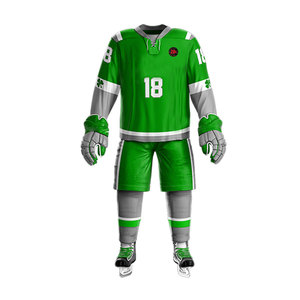 Suministro Directo de Fábrica, Mejor Precio para Conjuntos de Uniformes de Hockey sobre Hielo para Adultos, Transpirables, 100% Poliéster, Personalizables - Product Image 1