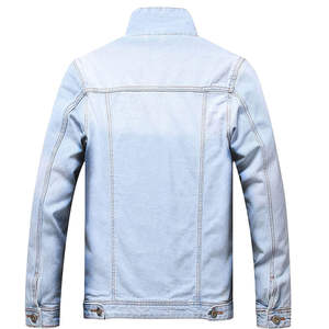 Veste en jean coupe-vent pour homme, style vintage, tendance hivernale, avec décoration boutonnée, pour un usage décontracté - Product Image 2