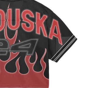 T-shirt de sport en maille surdimensionné personnalisé de haute qualité, maillot de football américain à manches courtes pour hommes de grande taille - Product Image 3