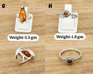 92.5 Silver <b>ring</b> Statement Baltic <b>Amber</b> <b>Ring</b> Boho Jewelry Gift For Her - Product Image 4