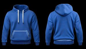 Sweat-shirts à capuche unisexes en molleton éponge polyester/coton, respirants, séchage rapide, nouvelle collection, avec poche kangourou - Product Image 5