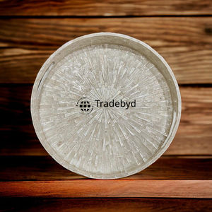 Elegante Bandeja Móvil Moderna con Incrustaciones de Nácar de Tradebyd, Bandeja Decorativa Hecha a Mano de Primera Calidad para Uso Doméstico - Product Image 5