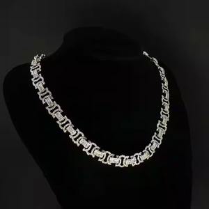 New Design Hip Hop Unique 10K/ 14K / 18K Round Lab Grown Diamond Cuban <b>Chain</b> Jewelry <b>for</b> <b>Men</b> and Women - Product Image 1