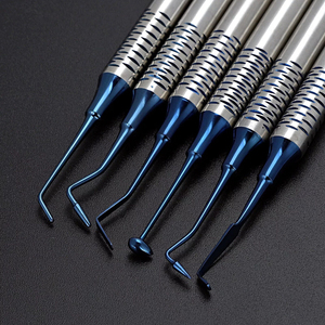 Juego de espátula de llenado de resina chapada en titanio Hit, Instrumentos dentales manuales, Kit de cirugía restaurativa, base compuesta quirúrgica - Product Image 2