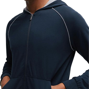 เสื้อฮู้ดแนวสตรีทของผู้ชายผ้าฝ้าย100% มีซิปสวมใส่สบายเหมาะสำหรับฤดูหนาว - Product Image 5