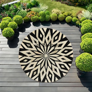 Posavasos con incrustaciones de fregona hecho a mano de Tradebyd, decoración de mesa elegante para el hogar y la Oficina - Product Image 1