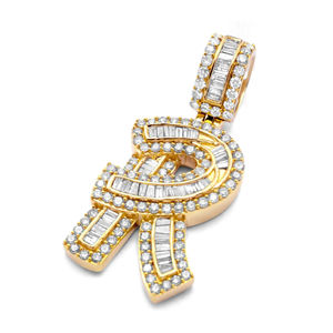 คอลเลคชั่นใหม่จี้ฮิปฮอปเย็นสุดหรู14KT สีโรสโกลด์ VVS ความชัดเจนเครื่องประดับเพชรที่ปลูกในห้องปฏิบัติการที่ดีสำหรับสไตล์แร็ปเปอร์ - Product Image 2