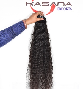 Extensiones de cabello indio negro de color natural crudo para mujeres vietnamitas cutícula alineada sin paquete procesado químico - Product Image 5
