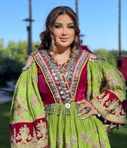 Vestido Afgano Vintage de Primera Calidad para Mujer, Transpirable, Hecho a Mano en India y Pakistán, Vestido de Noche Afgano para Bodas y Fiestas - Product Image 4