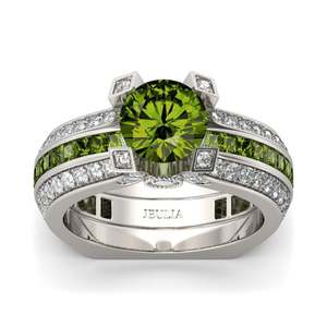 Ensemble de bagues de mariage Jeulia en argent sterling à coupe ronde interchangeable - Product Image 4