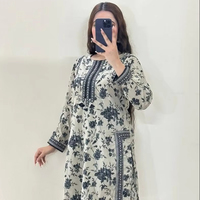 Traje Salwar de Diseño Moderno, Semi-Cosido, Listo para Usar, con Estampado Digital en Seda, Estilo Largo y Elegante, Kameez Pakistaní, Estilo Indio