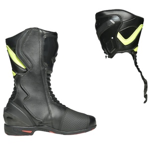 Bota de motorista de cuero genuino al por mayor, nueva bota de moda para montar, bota unisex - Product Image 1