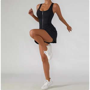 Nouveau été respirant écologique séchage rapide hommes Badminton uniforme Tennis jupe intégré robe de sport Logo personnalisé 100% - Product Image 4