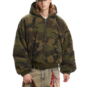 OEM Wholesale Men's Winter <b>Racer</b> <b>Jacket</b> Plus Size Custom Logo Thick Worsted Casual Style Hooded Camouflage Waterproof Windproof - Product Image 1