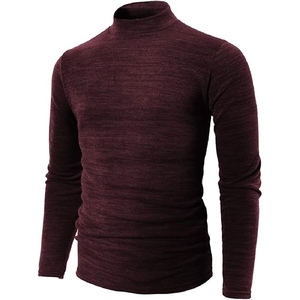 Wholesale Men's Long Sleeve Winter Warm Anti-Shrink Quick Dry <b>Knitted</b> Sweater Breathable Comfortable Polyester - Product Image 3