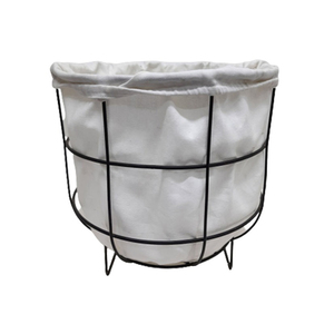 Modern Design Handmade Decorative Iron Cloth <b>Storage</b> <b>Basket</b> Round Shape Black Finished for Tabletop Laundry & <b>Toy</b> <b>Storage</b> <b>Basket</b> - Product Image 1