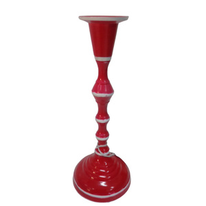 Bougeoir décoratif pour la maison en aluminium, couleur nickel argent, pour mariage et fête, fait à la main en vrac - Product Image 4