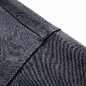 Haute qualité personnalisé Double couche à manches longues 100% coton motif solide col rond 200g T-shirt deux couches T-shirt pour hommes - Product Image 4