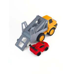 Camión de Juguete UATOYS Rambo con Remolque, de Metal y Plástico, con Mini Auto Deportivo para Niños, Material de Aleación, Funciona por Fricción - Product Image 2