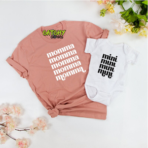 Ensemble de t-shirts hip-hop élégants et confortables pour bébé et parent, en coton biologique 100 %, manches courtes, séchage rapide - Product Image 4