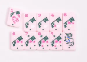 Logo impreso Lucite American Mah Jong Set Juego de viaje de una sola capa Juegos de Mahjong personalizados de acrílico de lujo - Product Image 5