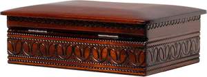 Grande boîte en bois faite à la main élégante légèrement arrondie 9 pour souvenirs lettres d'amour bijoux et articles de spécialité - Product Image 3