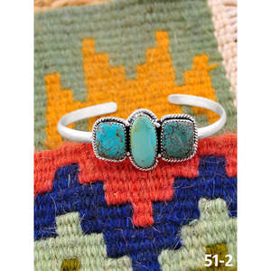 Southwest Handmade Santa Maria & Sterling Silver Fashion Cuff Bracelet - Product Image 2