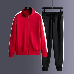 Chándales para hombre, sudadera de poliéster, forro polar deportivo, 2024, gimnasios, Pantalones + chaqueta de primavera, chándal informal para hombre, ropa deportiva, Fitness - Product Image 3
