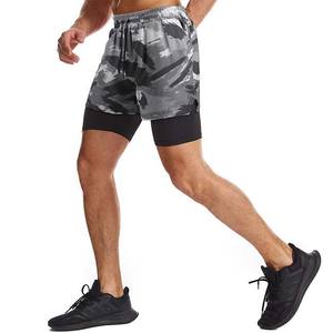 Diseño de camuflaje Estilo único Última moda Ropa de hombre Pantalones cortos de doble capa con bolsillo Pantalones cortos de algodón de poliéster para hombres para la venta - Product Image 4