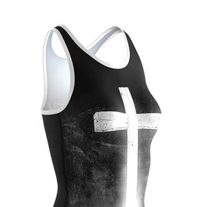 Nuevo diseño personalizado Oem Plus Size 5Xl Impresión Wrestling Uniform Medias Ropa Wrestling Singlet para mujer - Product Image 3