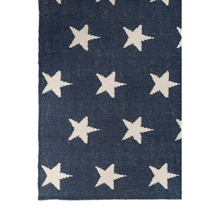 Indusbar Blue Flat Weaves Wool <b>Rug</b>-SDWR-11 Handmade Geometric Rectangle for Bedroom Living Room Hallway for Teens - Product Image 4