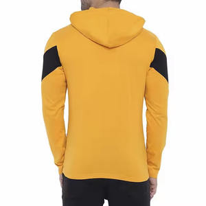 เสื้อฮู้ดผ้าฝ้ายผสมพิมพ์ลายดิจิทัลสำหรับฤดูหนาวของผู้ชายสีพื้นสไตล์ใหม่พิมพ์ลายโลโก้ของตัวเอง - Product Image 5