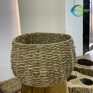 Panier de fleurs en osier vietnamien robuste avec cadre en fer renforcé, idéal pour les arbres à fleurs et la décoration intérieure - Product Image 6