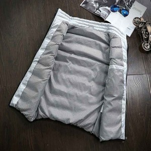 เสื้อแจ็คเก็ตผู้ชายแบบลำลองผ้าแคนวาสและไนลอนบุใยสังเคราะห์แบบมีซับในและคอตั้งสำหรับฤดูหนาว - Product Image 5