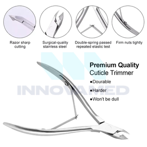 Haute qualité en acier inoxydable 6.5mm pince à cuticules tondeuse outils de manucure coupe-ongles pince à cuticules ongle doigt en gros - Product Image 2