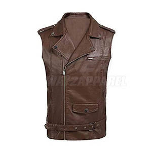Gilet en cuir de motard pour motocyclistes Conception OEM Taille réglable Support de commande en gros - Product Image 1