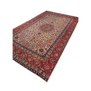 Alfombra de Lana Anudada a Mano Aalam Gold Pae-5117, Rectangular con Patrón de Medallón, para Sala de Estar y Dormitorio, Hecha a Mano - Product Image 2