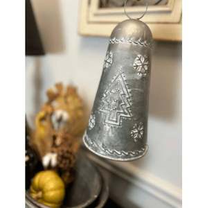 Cloche de Noël artisanale élégante, ornement pour sapin de Noël, décoration murale pour la maison, Noël, Nouvel An, fabriqué en Inde. - Product Image 2