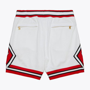 Custom High Quality Premium Heat-Transfer Printed <b>Black</b> Basketball Mesh <b>Shorts</b> Elastic Waist Drawstring 100% Polyester - Product Image 4
