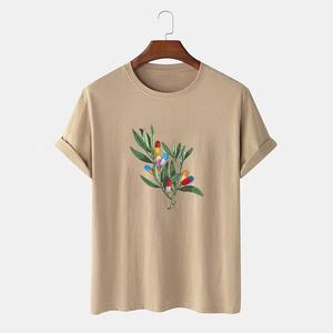 เสื้อยืดน้ำหนักเบาสำหรับผู้ชายใส่ได้ทั้งชายและหญิงผ้าคอตตอน100% น้ำหนักเบาออกแบบได้ตามต้องการสำหรับฤดูร้อน - Product Image 3