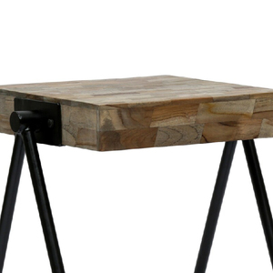Modern Designed Natural Wood <b>Side</b> <b>Table</b> for <b>Sofa</b> Dining & Bedroom with Metal Legs-Home Decor Factory Price - Product Image 4