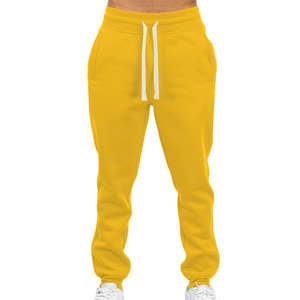 <b>Men's</b> <b>Slim</b> <b>Fit</b> <b>Jogger</b> Sweatpants Bright Yellow Casual Fleece Pants Mid Waist Drawstring Stylish Athletic <b>Fit</b> for Gym Streetwear - Product Image 1