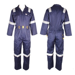 Custom Solid Color Long Sleeve One-piece <b>Silver</b> Strip Reflective Strip Cotton Work Clothes - Product Image 6