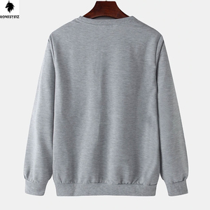 เสื้อสเวตเตอร์คอกลมของผู้ชายผ้าฝ้าย100% 300GSM โลโก้แบบออกแบบได้ตามต้องการผ้าฟลีซสะพายไหล่แบบลำลองสำหรับฤดูหนาว - Product Image 2