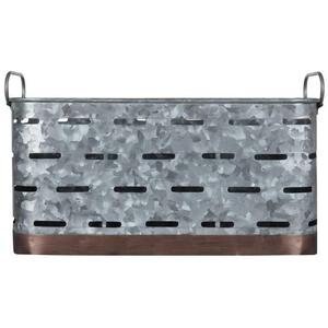 Soporte Rectangular de Cubiertos de Metal Galvanizado con 3 Compartimentos Reposapiés y Clips para Ollas - Product Image 5