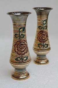 Vintage Textured Metal Vase Brass Flower Vase Farmhouse Decor Perfect Gift For Anniversary Wedding Birthday <b>Wife</b> Mother - Product Image 2