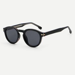 Logo personalizzato 2025 Vintage uomo donna verde leopardo occhiali da sole UV400 Pin tempie acetato TR90 rotondi occhiali da sole uomo donna - Product Image 1