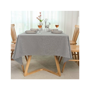 Rafraîchir les repas aujourd'hui Nappe brodée bleu royal riche en coton 100% avec design ethnique 160 GSM 6 places Inde GOTS OEM - Product Image 2